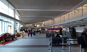 Departure terminal of manchester-boston regional airport