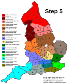 Division of Level 9 teams by English Counties (2022–23)
