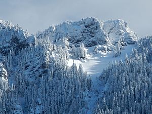 Dungeon Peak in winter