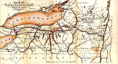 Erie Canal Map 1853