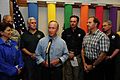 FEMA - 35668 - FEMA Administrator Paulison with Indiana Governor Daniels at Press Conference in Indiana