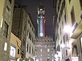Firenze, serata tricolore, palazzo vecchio 02