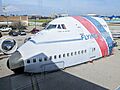 Front 45 feet of a Boeing 747 on display at Hiller Aviation Museum