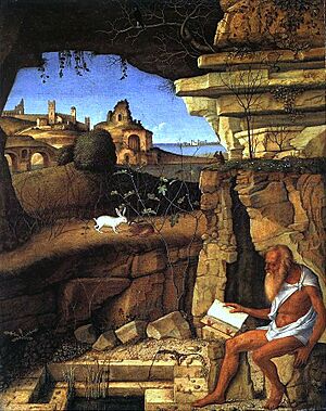 Giovanni Bellini St Jerome Reading in the Countryside