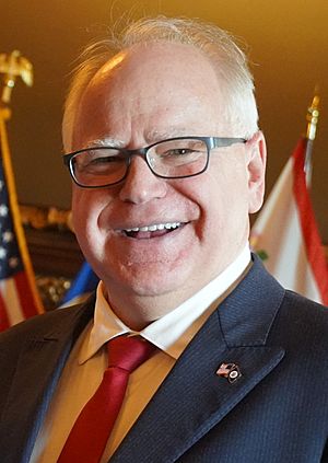 Governor Tim Walz at Commission on Judicial Selection Reception, 2023 (cropped).jpg