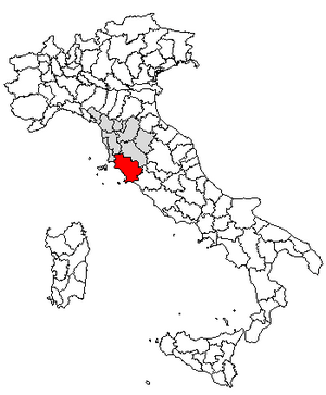 Location of Province of Grosseto