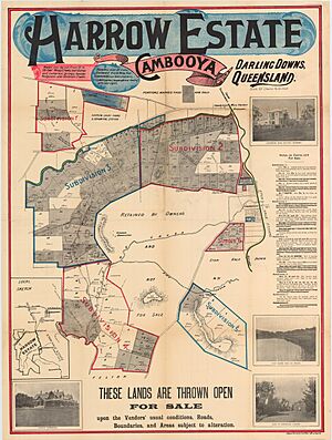Harrow Estate Sale Poster, near Cambooya, circa 1910