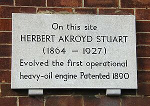 Herbert akroyd stuart plaque