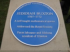 Jedidiah Buxton blue plaque