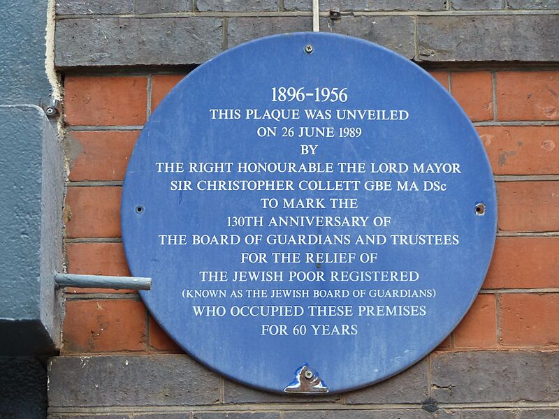 Jewish Board of Guardians plaque