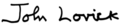 John Lovick Signature