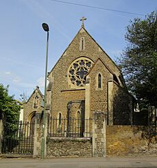 Korean Presbyterian Church (formerly St Charles Borromeo RC Church), Heath Road, Weybridge (NHLE Code 1189164) (June 2015) (5)