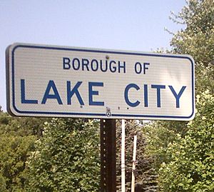 Lake City borough sign
