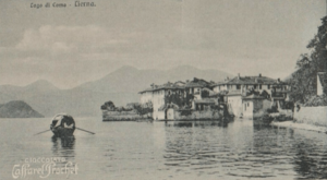Lierna Lago di Como, pubblicità Cioccolato Caffarel, 1827