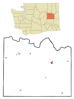 Location of Davenport, Washington