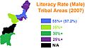 Literacy Rate Tribal Areas Male 2007