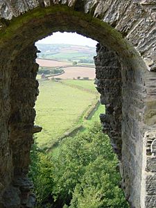 Looking west from Clun Castle - geograph.org.uk - 1207