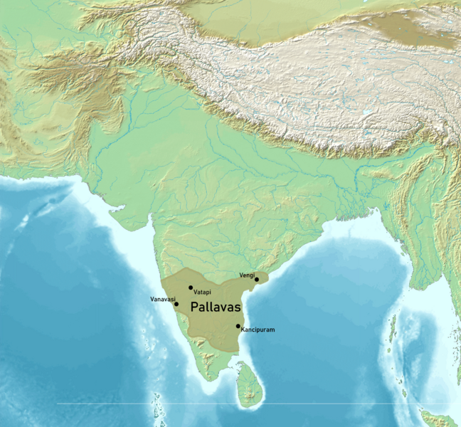 Map of Pallavas