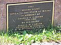 Moose Point Plaque, June 2015