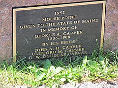 Moose Point Plaque, June 2015