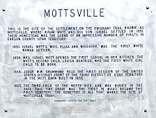 Mottsville Nevada Historical Marker