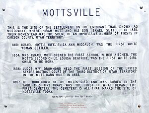 Mottsville Nevada Historical Marker