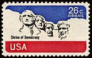 1974 Mount Rushmore Stamp Issued in United States