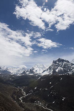 Mountain View from Ridge Above Dingboche, Sagarmatha National Park, Nepal
