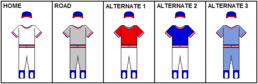 An illustration showing baseball uniforms