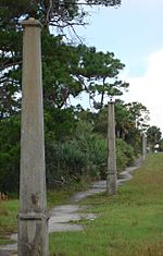 Old lamp posts still standing from the 1920's in Hobe Sound