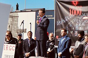 Pierre Poilievre at Iran protest