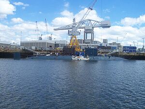 Plymouth , Trafalgar Submarine at Devonport Naval Dockyard - geograph.org.uk - 1151394