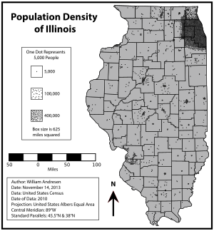 Population Density of Illinois 2010 Wikipediamap