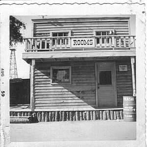Rooming house at Frontier City, OK, 1959