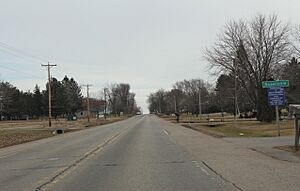 Rozellville Wisconsin sign looking east County C