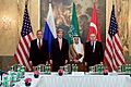 Secretary Kerry Meets With Turkish Foreign Minister Sinirlioglu, Saudi Foreign Minister al-Jubeir, and Russian Foreign Minister Lavrov Before Quadrilateral Meeting in Austria Focused on Syria (22580971515)
