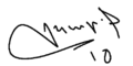 Shahid Afridi signature