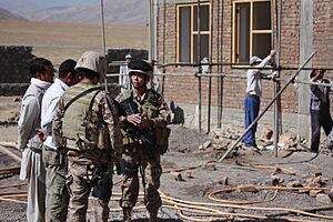 Singapore Armed Forces Mentor Local Laborers, Open Regional Health Training Center in Bamyan