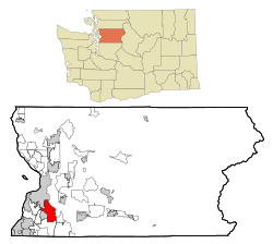 Location of Silver Firs, Washington