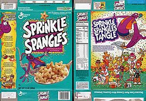Sprinkle Spangles Cereal Box