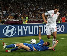 Steven Gerrard and Federico Balzaretti England-Italy Euro 2012