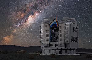 The LEGO VLT model against the real Milky Way