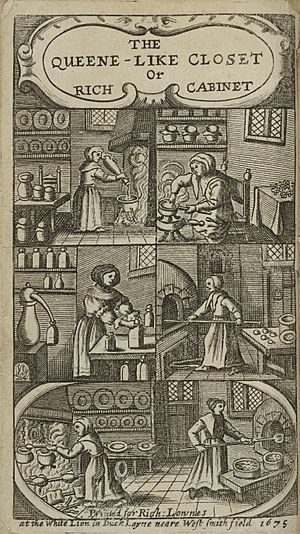 The Queen-Like Closet Or Rich Cabinet by Hannah Woolley 1670 Frontispiece.jpg