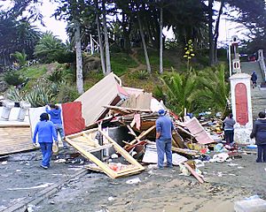 Tsunami damage in Pichilemu, Chile (27 Feb. 2010)