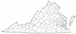 Location of Surry, Virginia