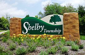 Shelby Charter Township welcome sign