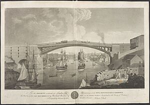 West View of the Cast Iron Bridge over the River Wear at Sunderland