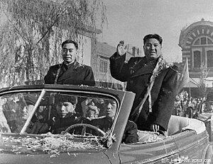 Zhou Enlai and Kim Il Sung in Beijing