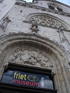 'Frietmuseum (Fries Museum) located in the Gothic Saaihalle (former Wool Hall) at Vlamingstraat 33' by Tania Dey