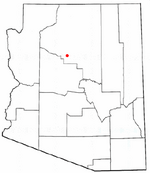 Location of Williams in Coconino County, Arizona